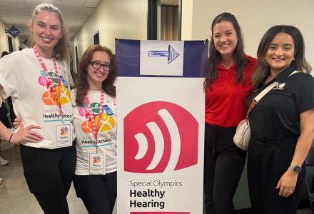 Honors student Sally Selevan volunteers at the Special Olympics