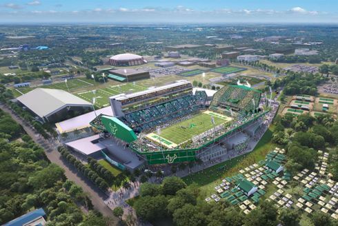 USF digital renderings of upcoming on-campus stadium
