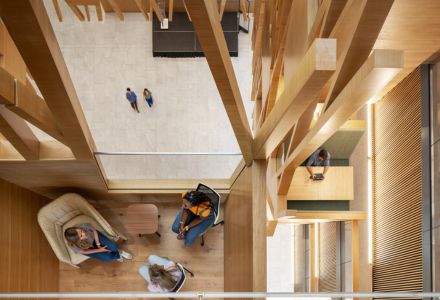 bird's eye view of learning loft in Honors building