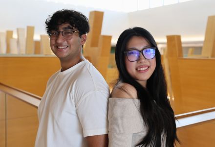 Shivanshu Kumar and Elaine Pan back to back in Honors building