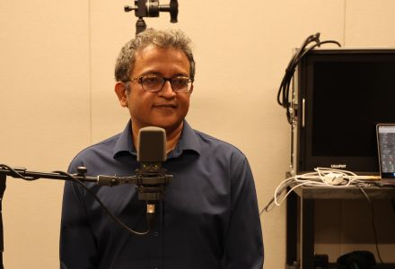 Professor Deepak Singh in the Honors Video Studio