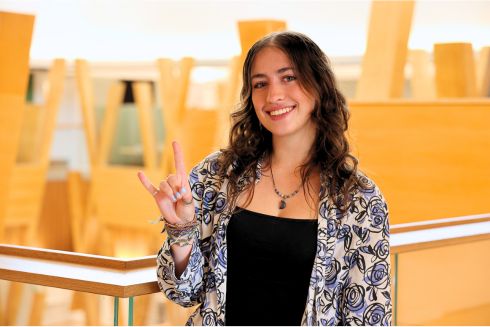 Natalie AmRhein poses with the 