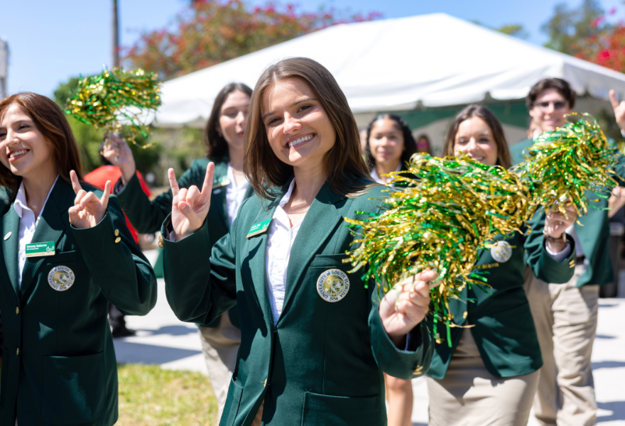 Britlee Yant serving as a USF Ambassador at the Brunch on the Bay event
