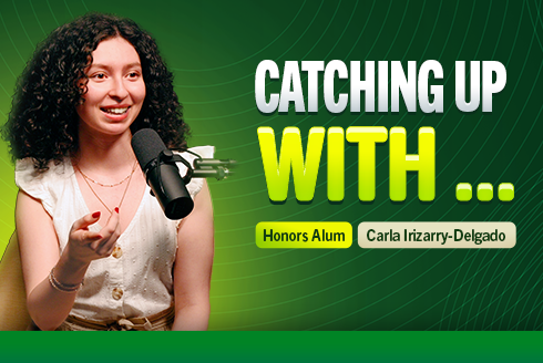 Catching Up With ... graphic featuring Carla Irizarry-Delgado