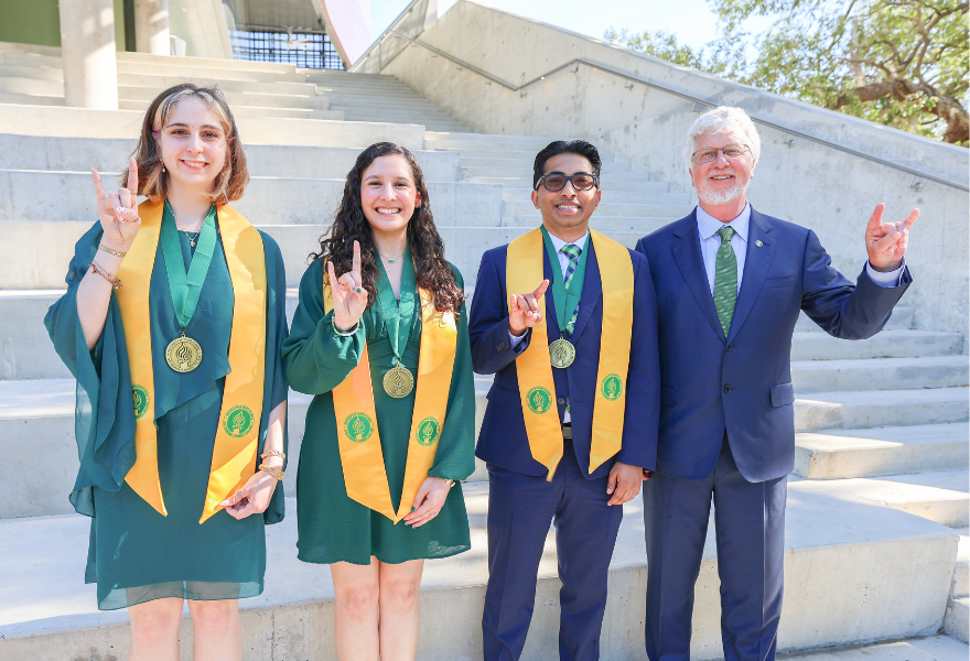Deans Circle of Merit winners and Dean Adams