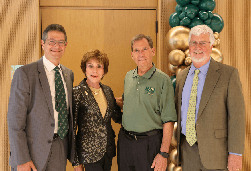 Steven Greenbaum, Judy Genshaft, Stuart Silverman, and Charles Adams