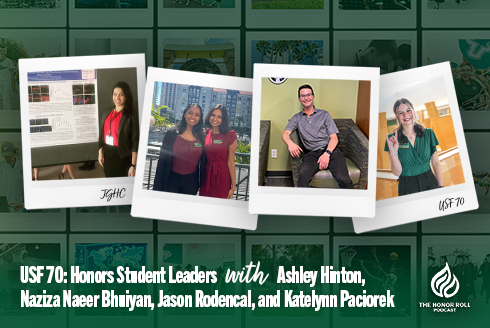 4-polaroid photo graphic showcasing photos (left to right) of Ashley Hinton, Naziza Naeer Bhiyuan, Jason Rodencal, and Katelynn Paciorek