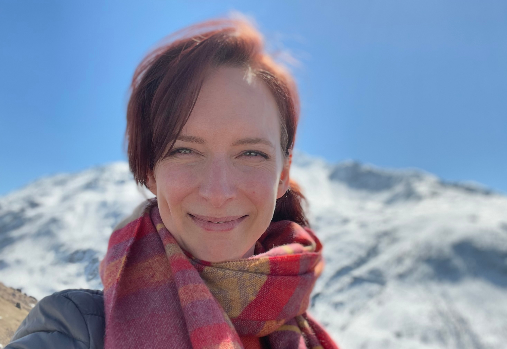 USF Judy Genshaft Honors College alum Laura Badertscher selfie in Swiss alps