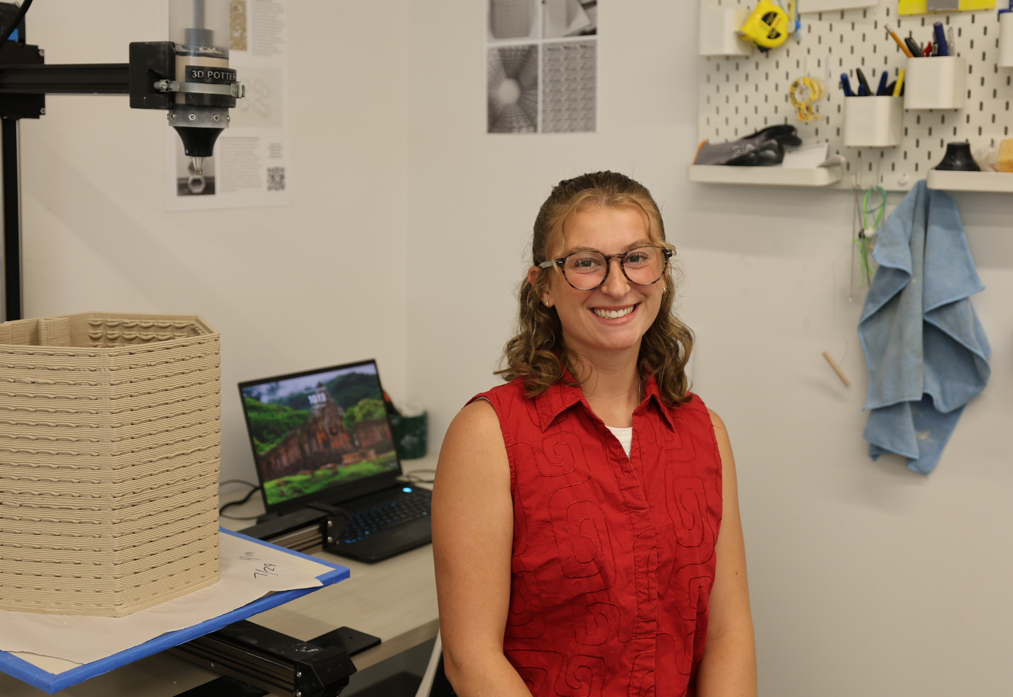 Lily Boyer in Honors Tech Studio