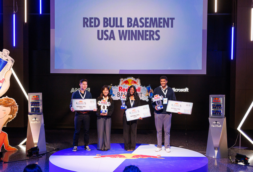 2026 USA Red Bull Basement Competition winners Sahasra Upputuru, Darnell Adler, Hayoung Ahn, and Xuelong Mu