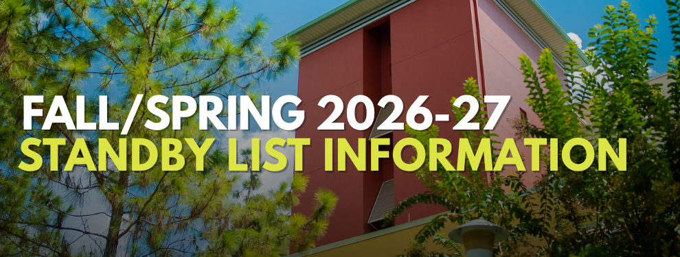 Fall/Spring 2026-27 Standby List Information