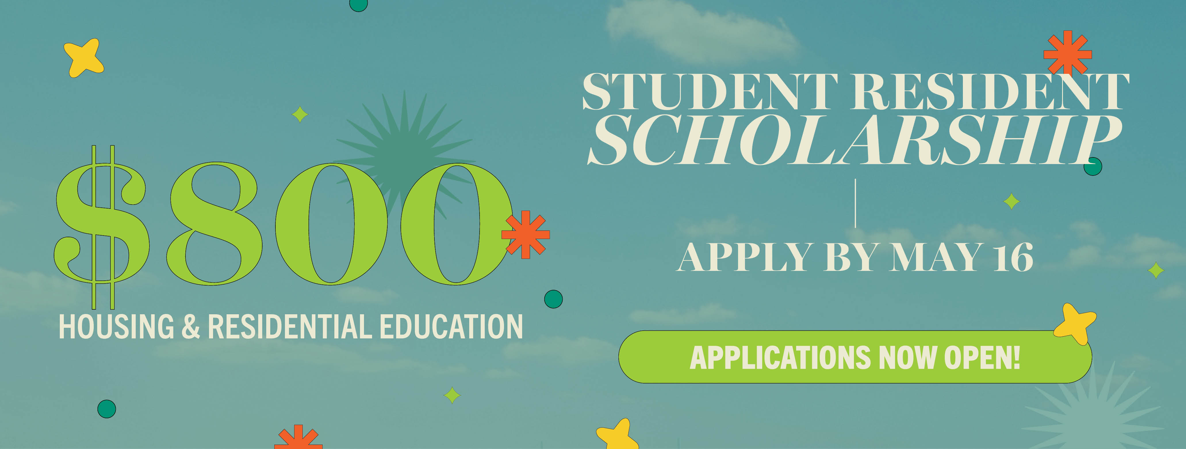 Apply for the Student Resident Scholarship