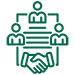 shaking hands and document