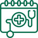 medical icons and calendar