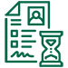 document with hourglass