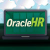 Oracle HR logo on computer