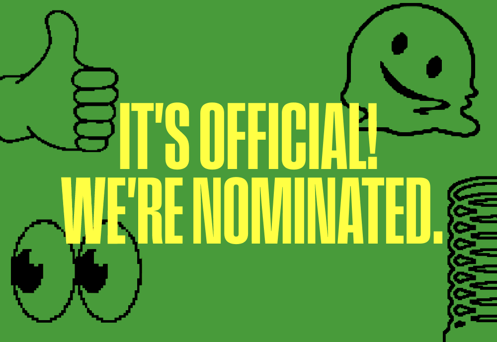 webby award logo that says its official we're nominated