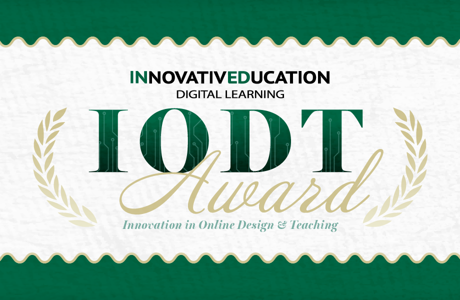 Innovation in online design and teaching award logo