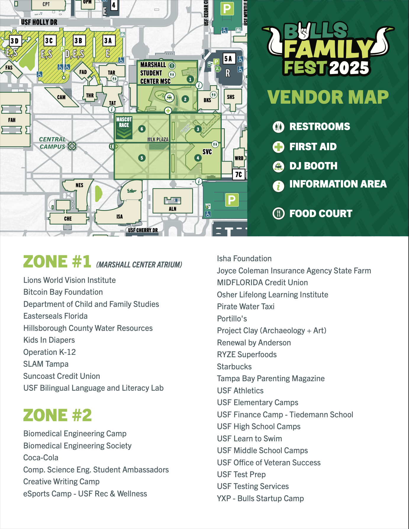 Bulls Family Fest Map Part 1