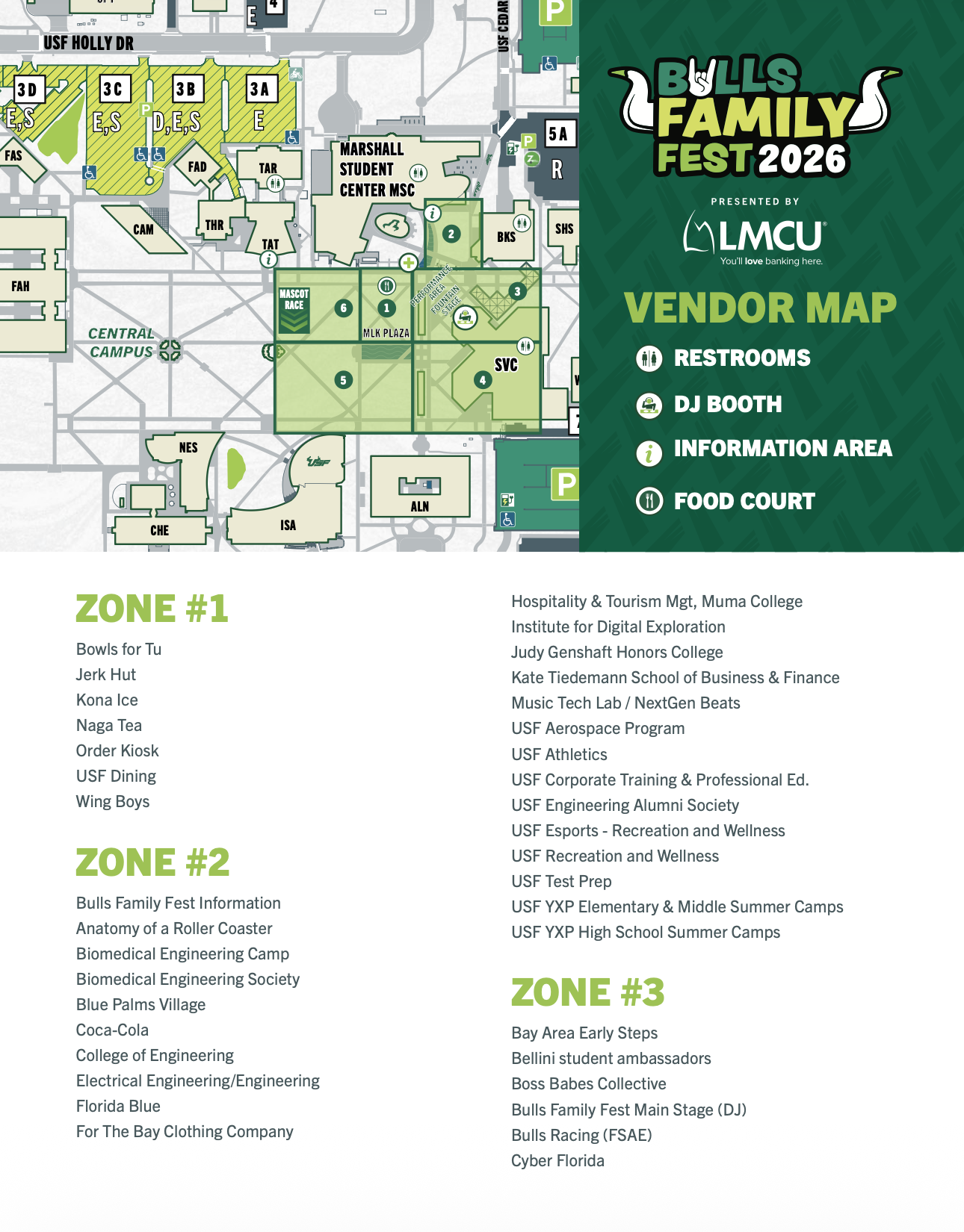 Bulls Family Fest Map Part 1