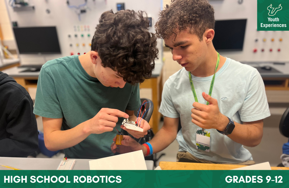 High School Robotics with text stating "High School Robotics Gradwes 9-12"