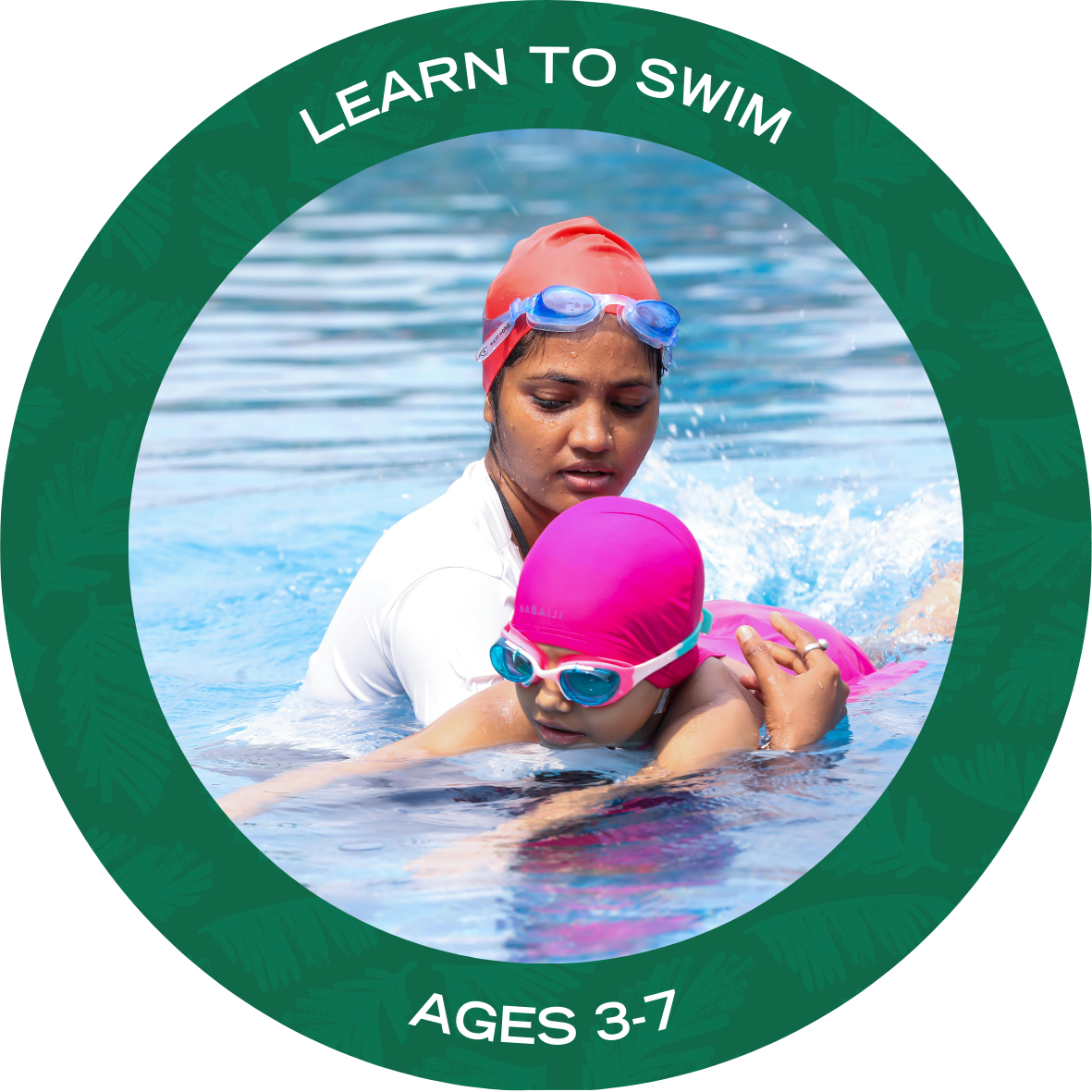 USF Learn to Swim with text stating "USF Learn to Swim Ages 3-13"