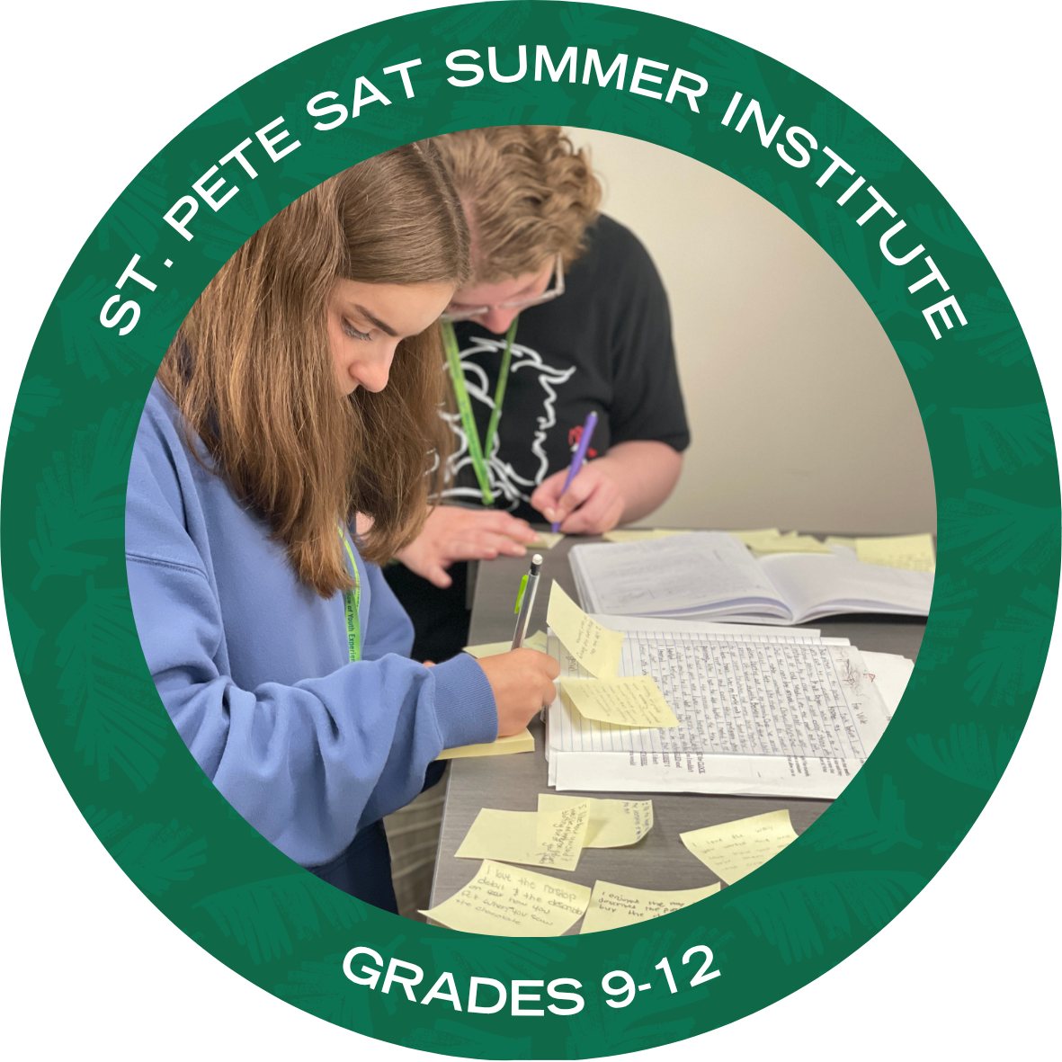 SAT Summer Institute with text stating "SAT Summer Institute Grades 9-12"