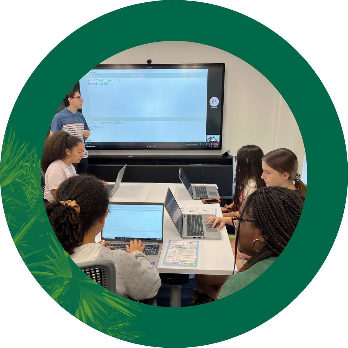 Campers at USF Middle School Cyber Camp