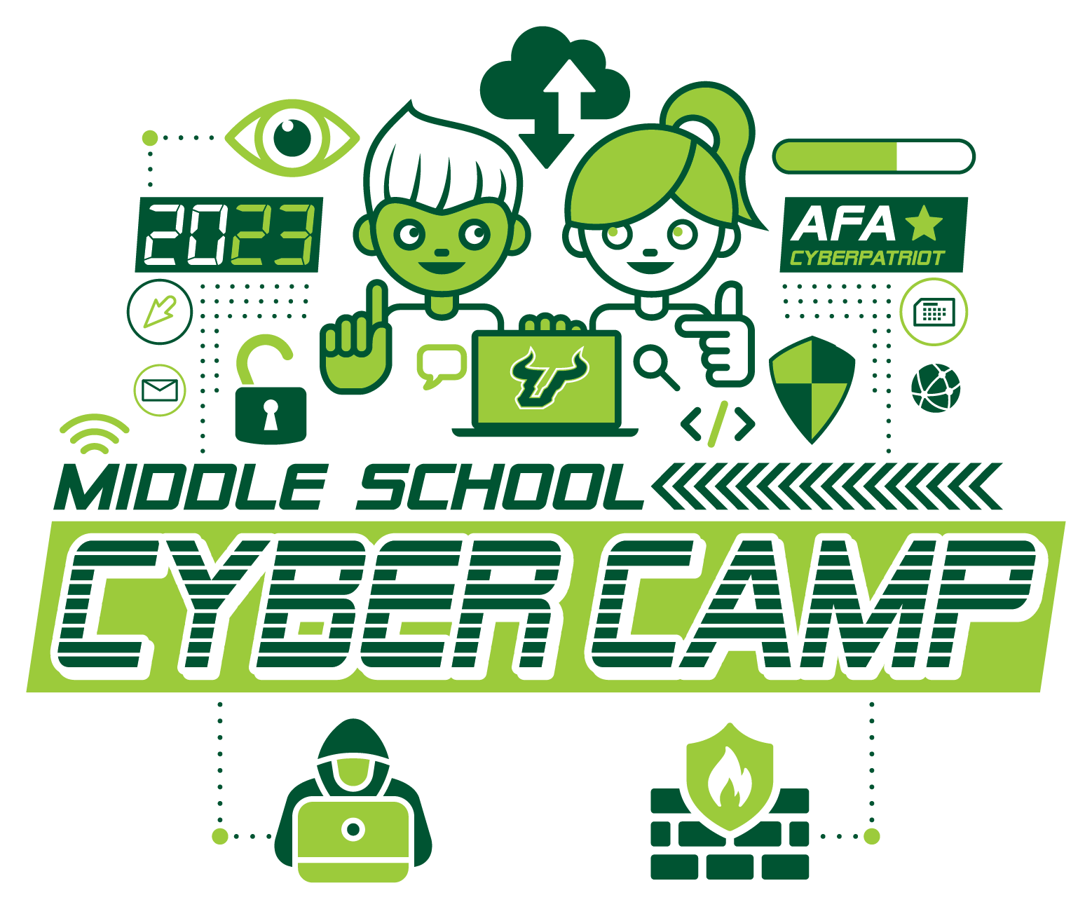 USF Middle School Cyber Camp 2023 Logo