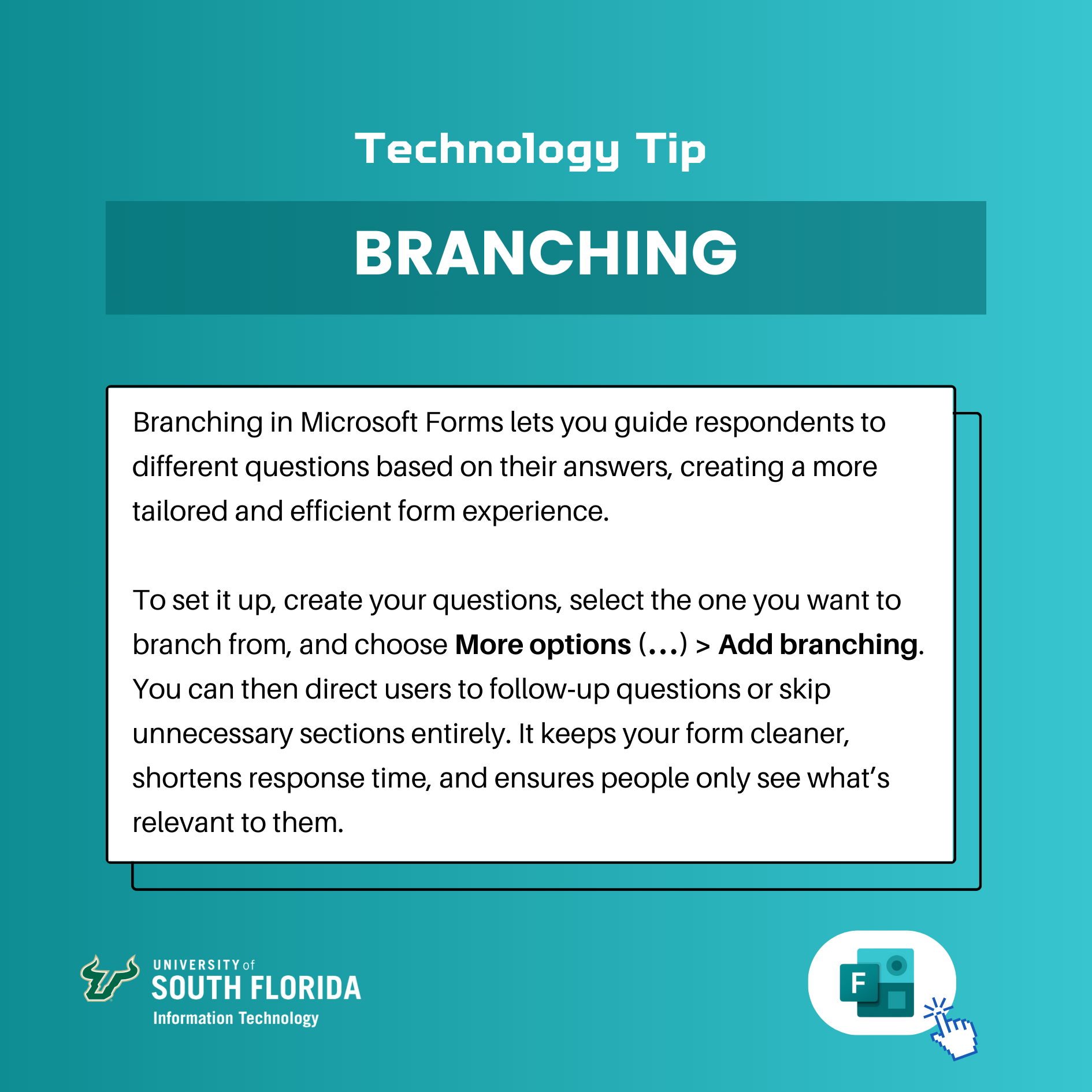 A blue infographic describing a feature in a Microsoft software program