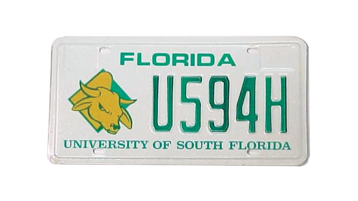 First USF license plate.