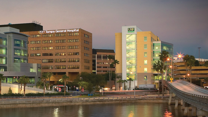 Picture of TGH with USF's building