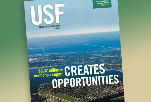 Winter 2021 issue of USF Magazine