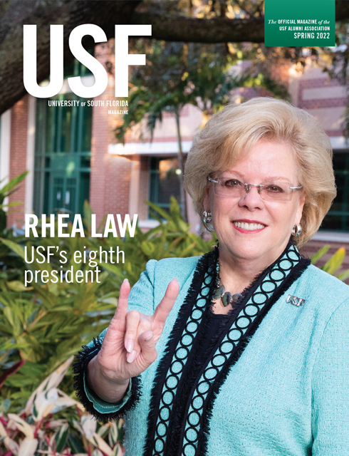 Cover of Spring 2022 USF Magazine 