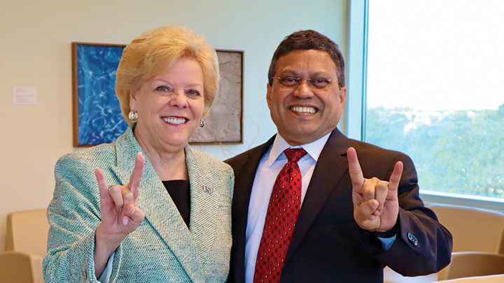 10:30 a.m. Thursday, President Law meets with USF’s new provost, our chief academic officer, Prasant Mohapatra, on his first day on the job.