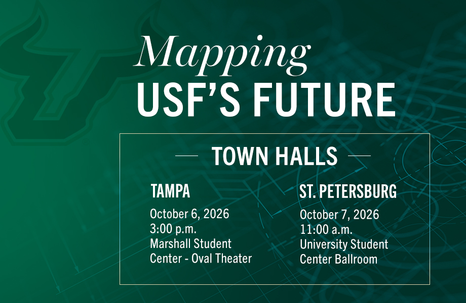 Mapping USF' Future Town Hall in St. Petersburg and Tampa