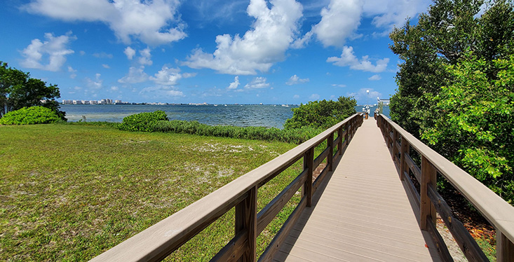 Dock view of Clam Bayou Marine Education Center