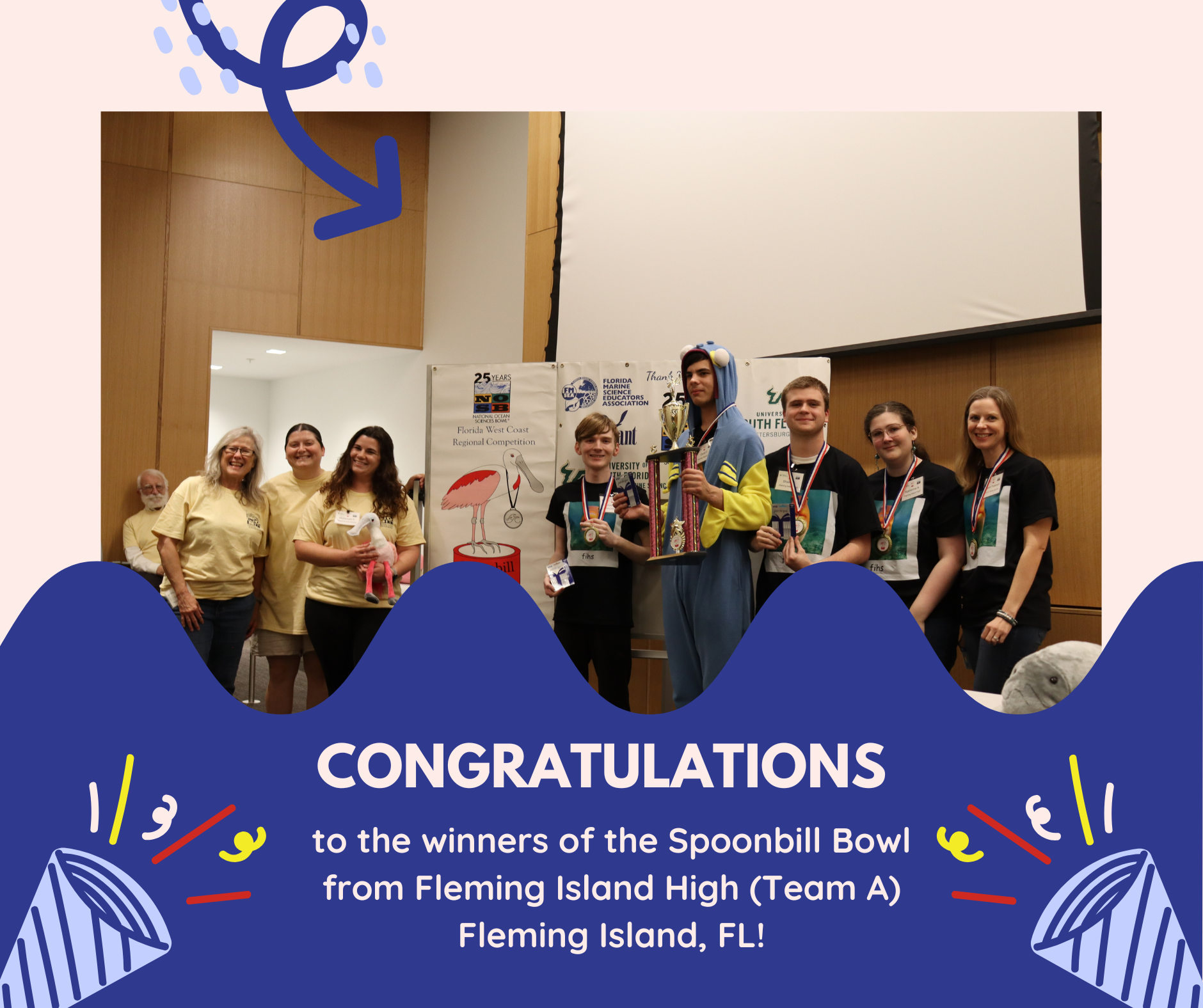 Congratulations to the winners of the 2026 Spoonbill Bowl. First Place: Fleming Island High (Team A) Fleming Island, FL! 