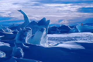 Antarctica icy landscape. 