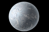 Artwork showing the Earth during the Cryogenian period. This geologic period lasted from 850 to 635 million years ago, and included several global glaciations covering the entire Earth (the 'Snowball Earth' hypothesis). This is the Earth during the Sturtian glaciation (750 to 700 million years ago), with the Rodinia supercontinent beginning to break up. Mikkel Juul Jensen, Science Photo Library