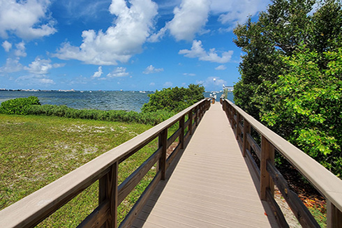 Dock view of Clam Bayou Marine Education Center