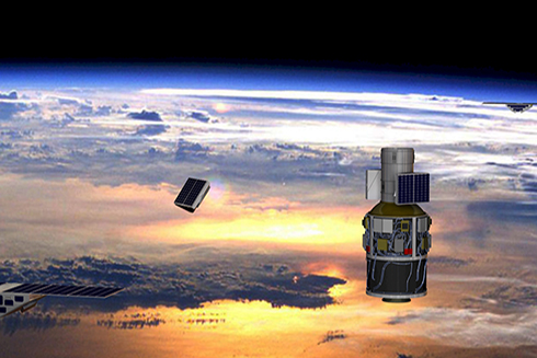 A global H4 observation strategy would provide coverage of land and fresh water habitats. This can be achieved with a constellation of multiple small and low-cost satellite sensors similar to the NASA eight-satellite Cyclone Global Navigation Satellite System (CYGNSS). (Photo credit: NASA)