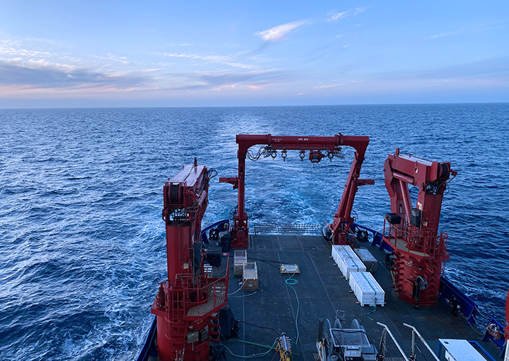 Early evening view of the North Pacific.