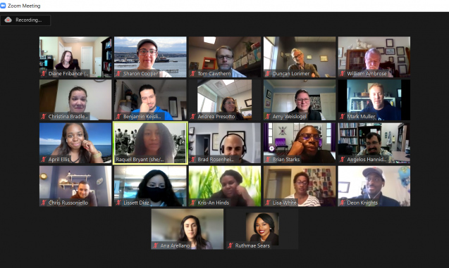 The All-ABOARD teams met for their first webinar on April 30. They will be working throughout the next two years on diversity issues, networking, resilience and leadership development.