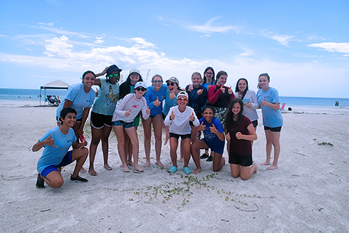 OCG campers have a few minutes on Fort De Soto beach to snap some quick pics before the afternoon storm rolled in.