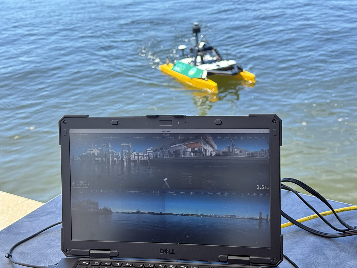 Four on-board cameras give operators a 360-degree view from the vehicle. Photo by Dyllan Furness.