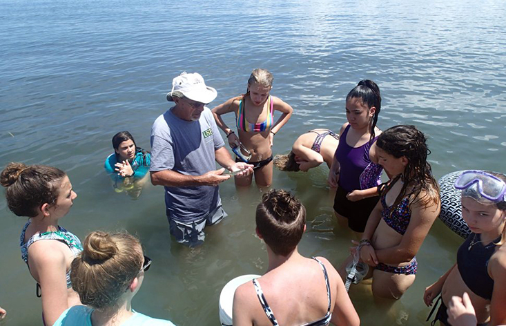 OCG girls got up-close and personal with sediments.