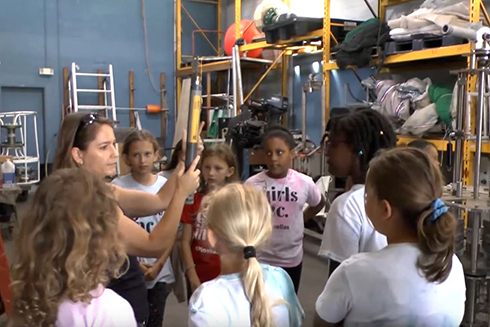 Over 30 girls, ages 7 to 9, visited the College of Marine Science to interact with the faculty, researchers, and student scientists on campus.
