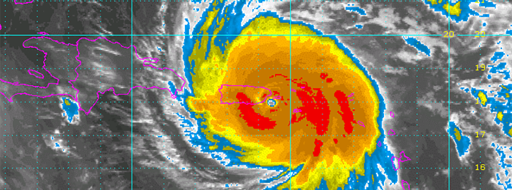 Hurricane Maria image. Photo credit NOAA.