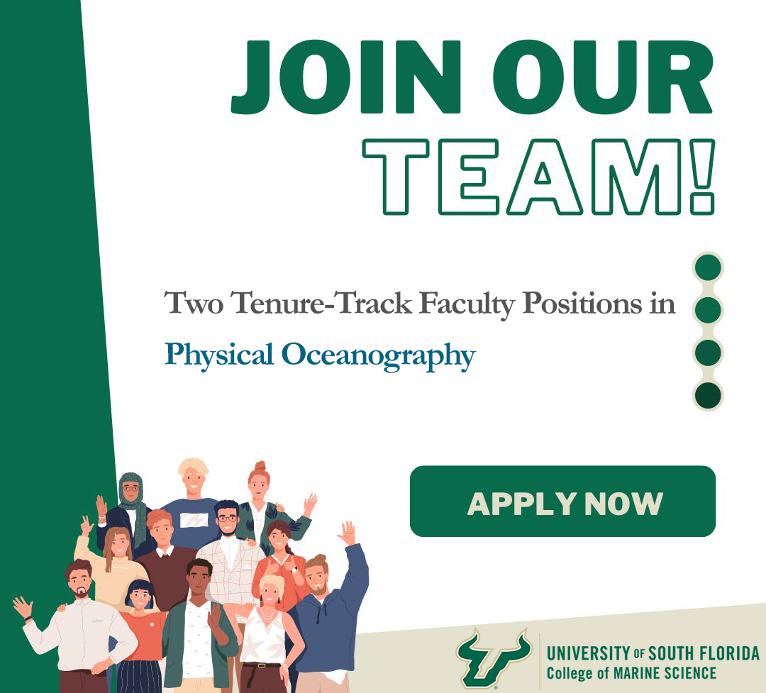 Two Physical Oceanography positions available at USF College of Marine Science
